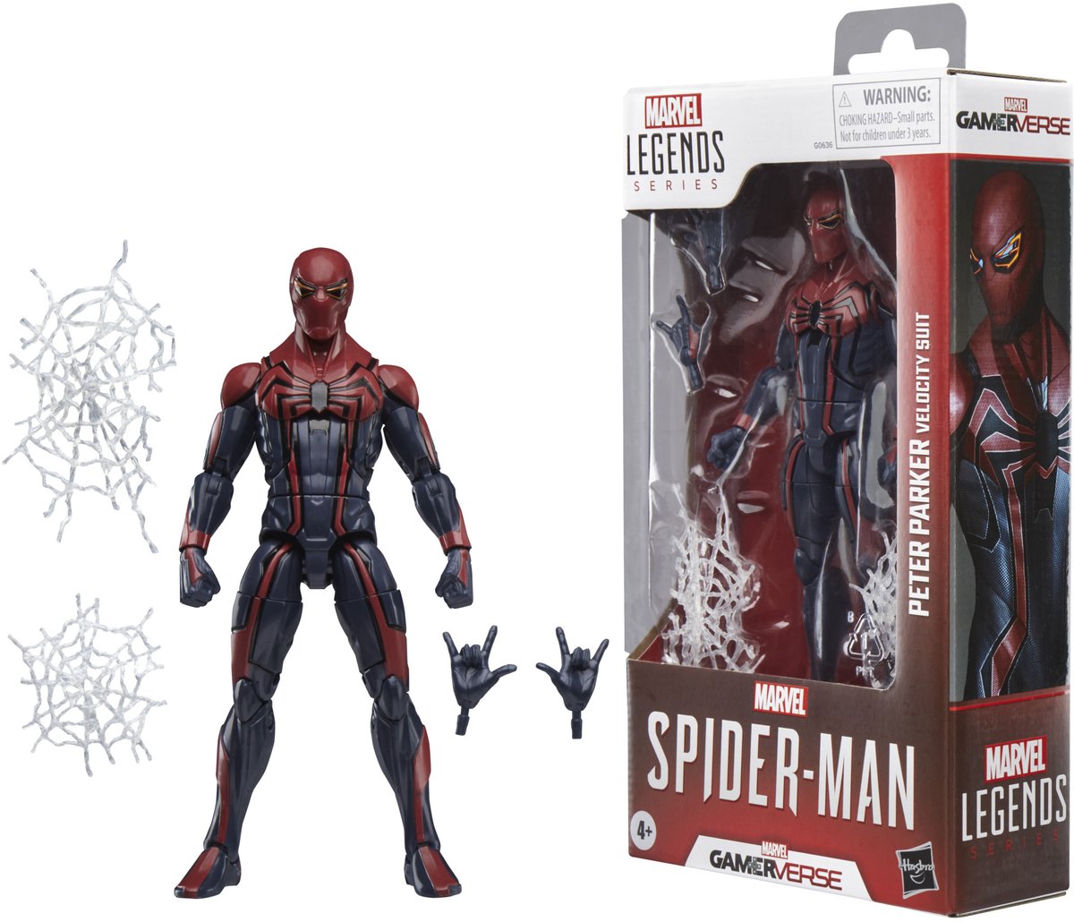 Hasbro Spider-Man Marvel Legends Gamerverse Actionfigur Peter Parker Velocity Suit 15 cm große Actionfigur