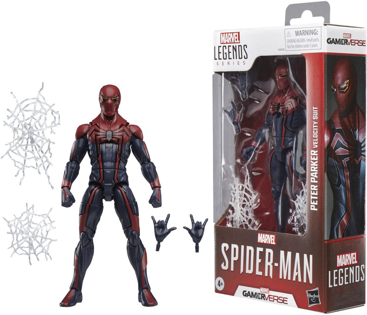 Hasbro Spider-Man Marvel Legends Gamerverse Actionfigur Peter Parker Velocity Suit 15 cm große Actionfigur