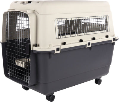 Flamingo Transportbox Hund XL 90×60×74 cm – Transportkäfig Nomad dunkelgrau