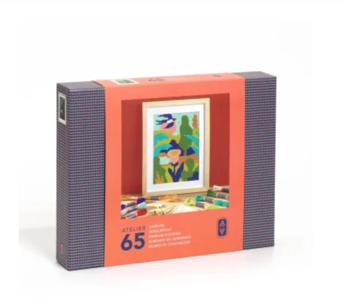 Djeco-Stickerei auf Leinwand Atelier 65