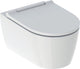 Geberit One Pack Wand-WC – tiefe Spülung – Turboflush – 37 x 54 cm – WC-Sitz – Designbezug weiß – Keratect – weiß glänzend