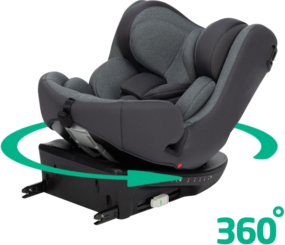 Bebeconfort Evolvefix i-Size – Autositz – getönter Graphit – von der Geburt bis 12 Jahre