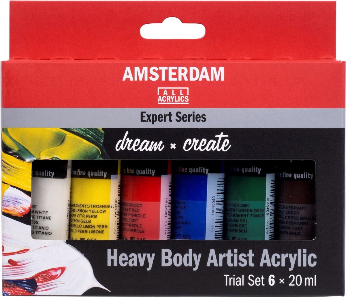 Testset für Acrylfarben der Amsterdam Expert-Serie | 6 x 20 ml