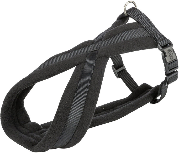 Trixie Hundegeschirr - bequem verstellbar schwarz 40-70x2cm - Fleecefüllung, Gurtband