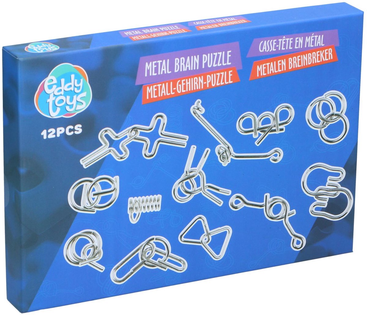 Denksportaufgaben aus Metall, 12er-Set