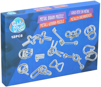 Denksportaufgaben aus Metall, 12er-Set