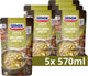 Unox extra reichhaltige Suppe im Beutel – Holländische Erbsensuppe – 5 x 570 ml – Vorteilspackung