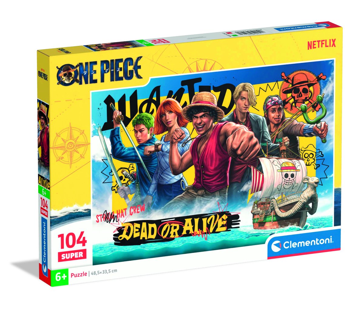 Clementoni einteiliges Puzzle 104 Teile – Netflix-Anime-Puzzlespiele – Lernspielzeug für Kinder, Mädchen und Jungen ab 6 Jahren