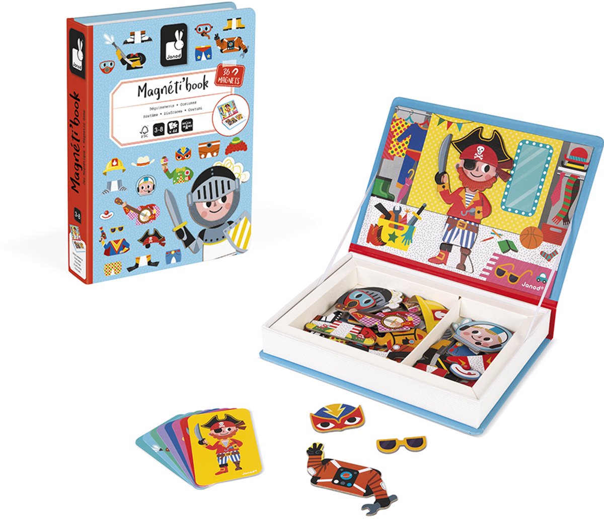 Janod – Magnetibook – Kostümparty-Jungen – Magnetbuch-Spielset