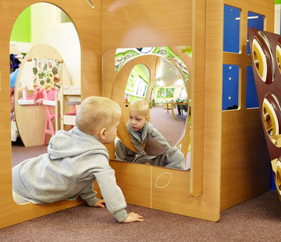 Tickit Acryl-Spiegelplatte mit Kuppel – Lernspiegelspiel für Kinder 490 mm