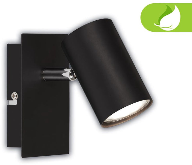 B.k.licht briloner isil a – Aufbaustrahler – Wandleuchte mit EEK A-Lichtquelle* – schwenkbare Strahler – schwarze Deckenstrahler – 12 cm