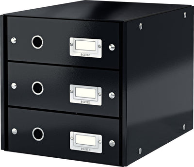 Kommode Leitz Click Store 3 Schubladen schwarz