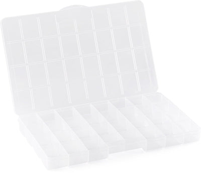 Vaessen kreative Aufbewahrungsbox – Aufbewahrungsbox mit Deckel 34,7 x 21,8 x 3,5 cm – 32 Fächer