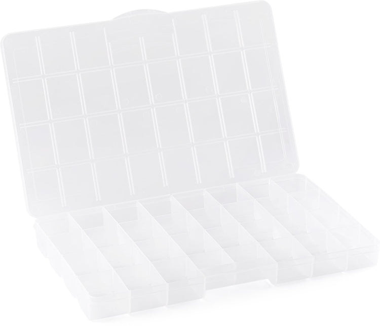 Vaessen kreative Aufbewahrungsbox – Aufbewahrungsbox mit Deckel 34,7 x 21,8 x 3,5 cm – 32 Fächer