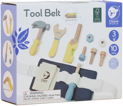 Klassiker World World Wooden Tool Belt, 10dlg.