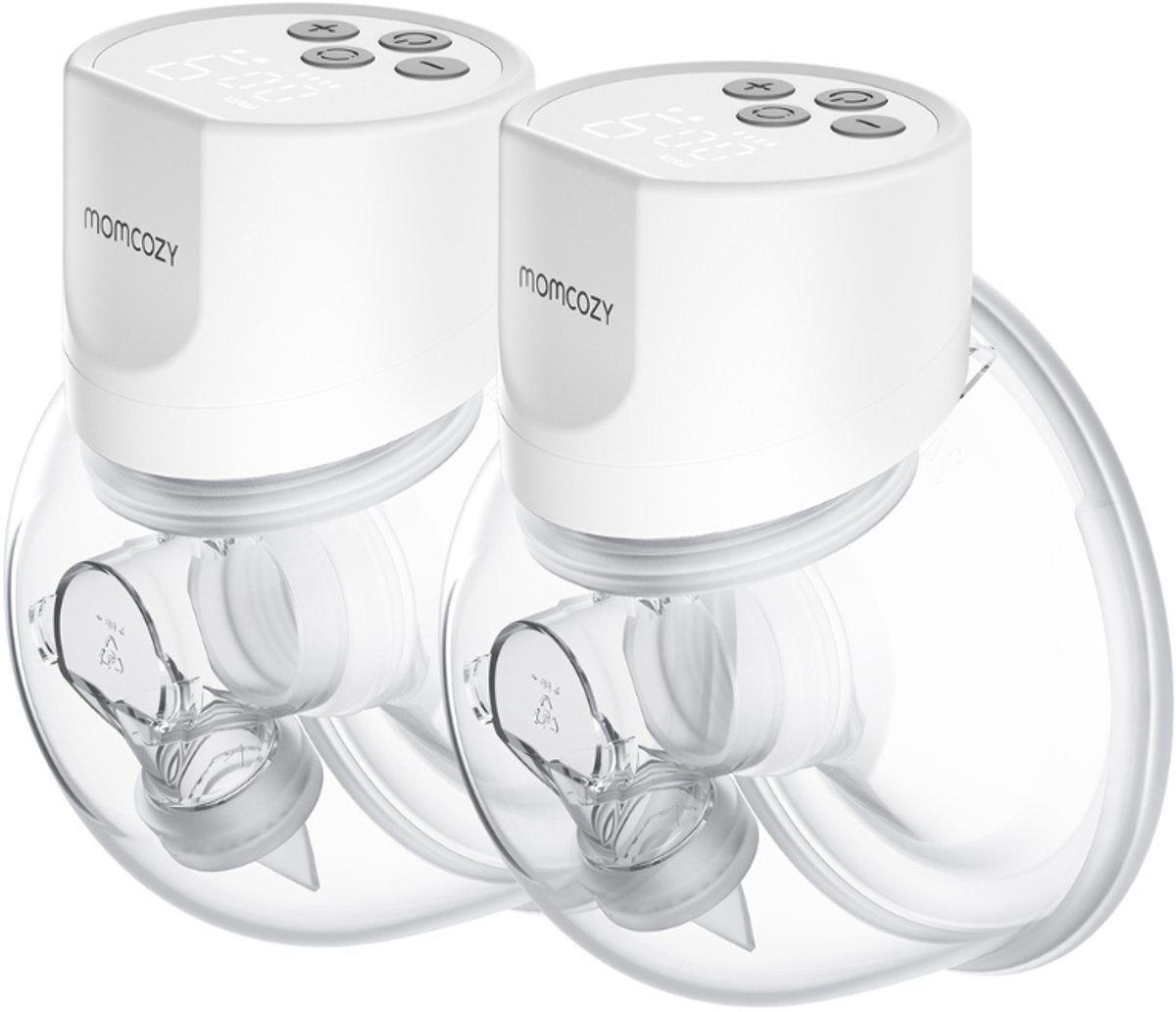 Momcozy S12pro Freisprech-Milchpumpe – 2 Stück – extra leise und kompakt – elektrisch – wiederaufladbar – Weiß