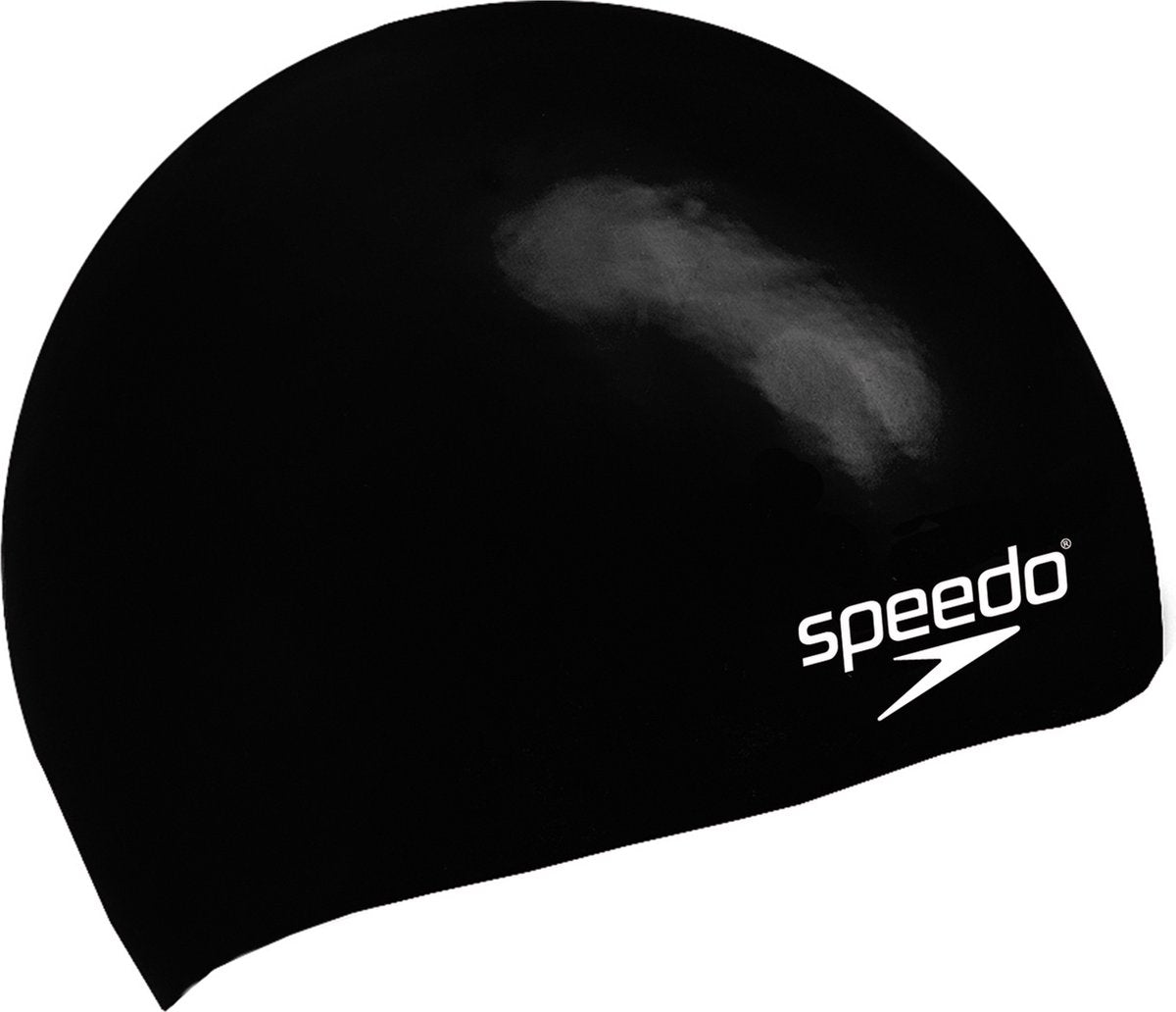 Speedo Junior-Badekappe aus einfach geformtem Silikon – Schwarz