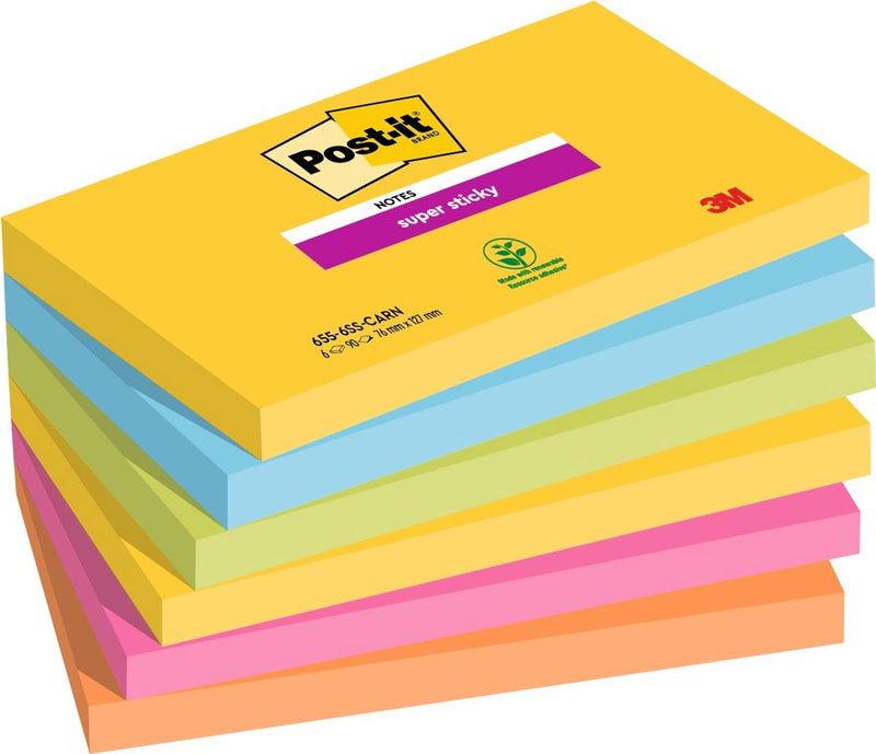 Notizzettel Post-it Super Sticky 76x127 6 Stk