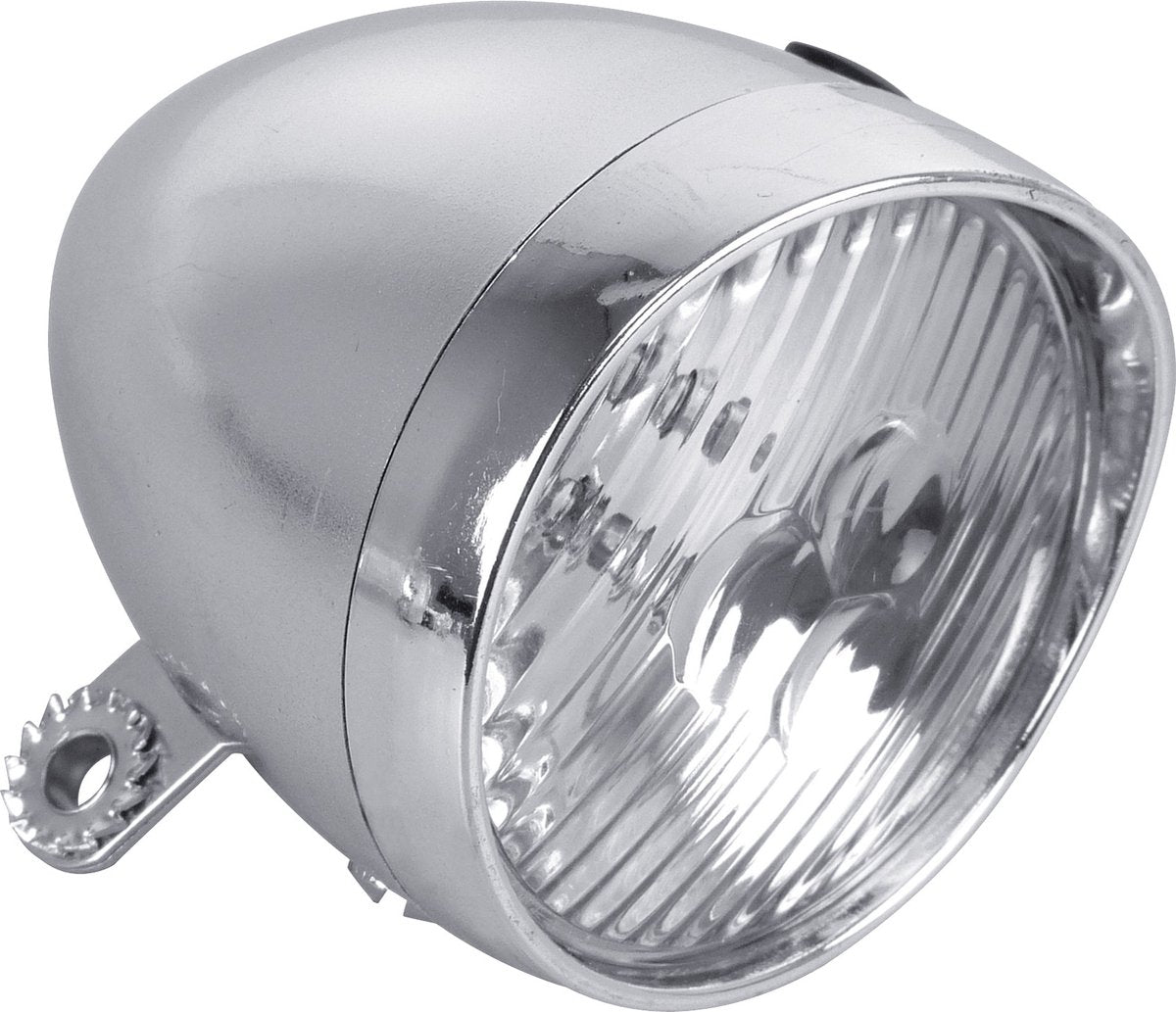 Dresco Fahrradscheinwerfer - klassisch - 3 LEDs - Chrom