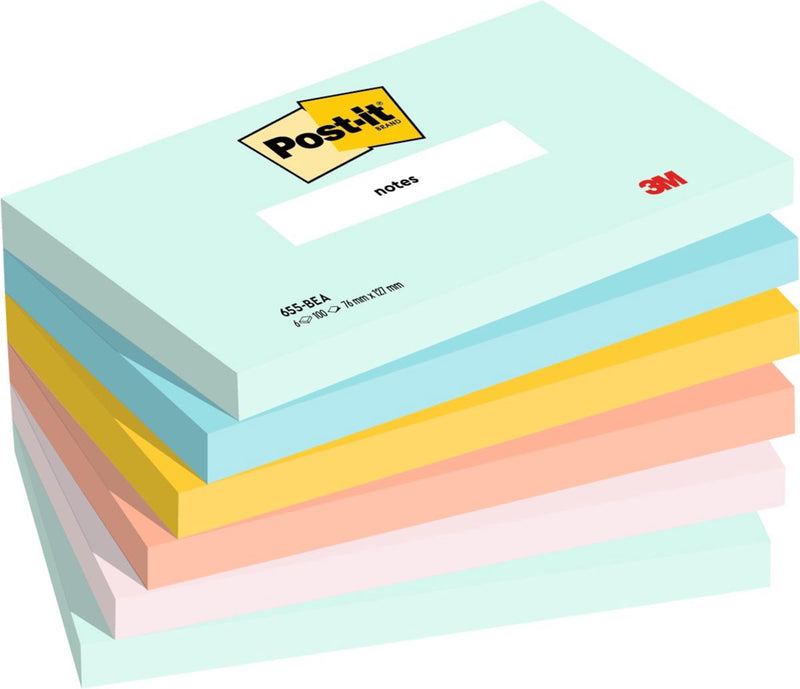 Notes Dreams 655 mtdr Post-it 76 x 127 mm, sortiert, neonfarben, wiederklebend