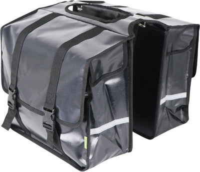 Dresco Doppelfahrradbeuteltransporter 50 Liter Bisonylschwarz