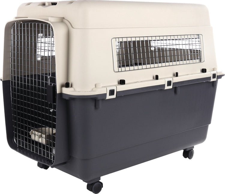 Flamingo Transportbox Hund XXL 100×70×75 cm – Transportkäfig Nomad dunkelgrau
