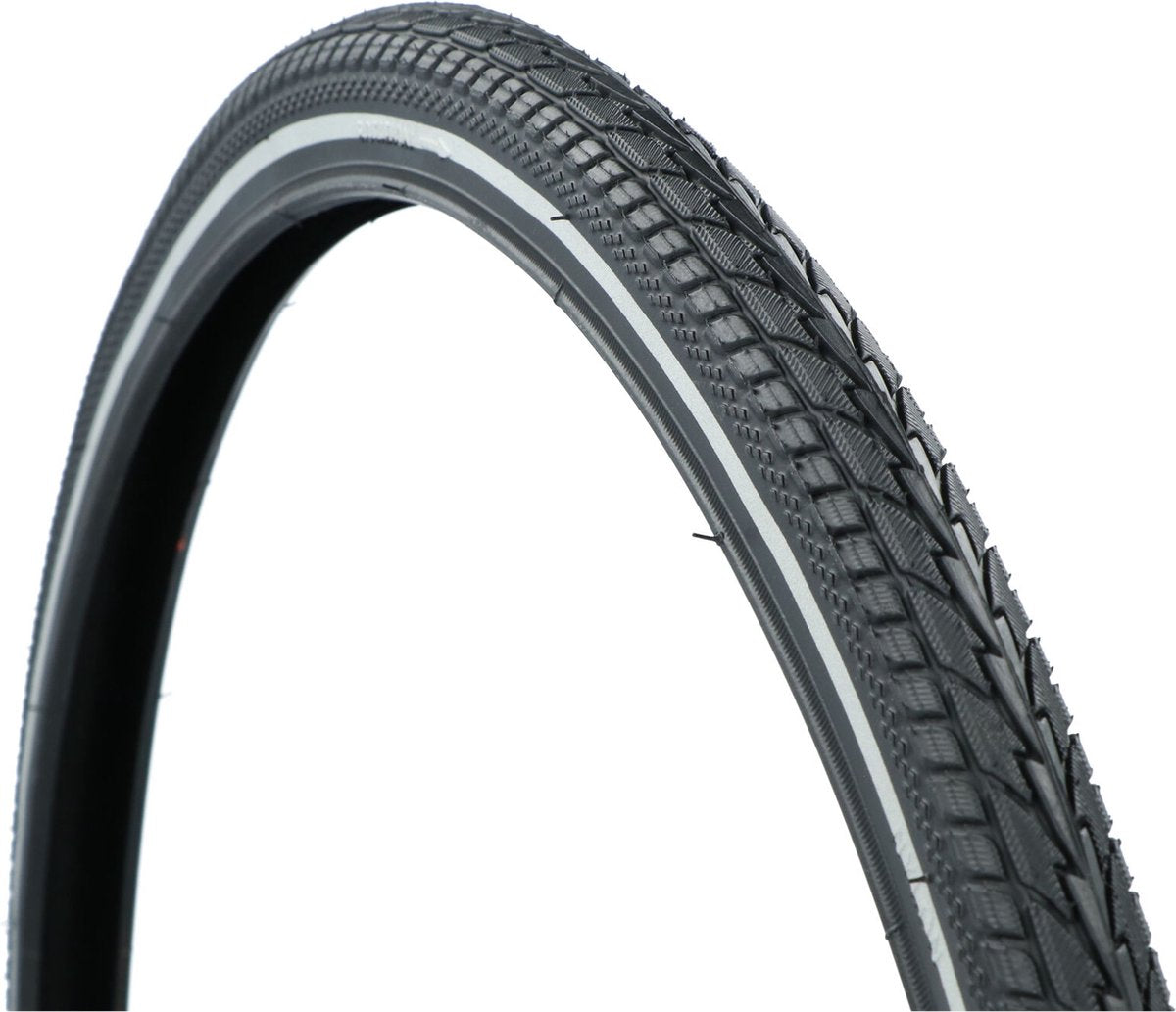 Dresco Reifen Holland Tour – Reifengröße 26 x 1 3 8 – ETRTO-Größe 37–590 – sichere Reflexion – optimaler Grip bei allen Wetterbedingungen – geringer Rollwiderstand – hohe Pannensicherheit – optimaler Grip – Schwarz