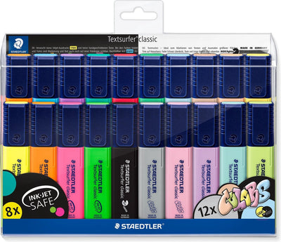 Staedtler Textsurfer klassischer Textmarker - Set mit 20 Stück