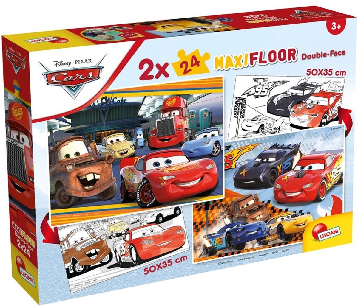 Lisciani Disney Puzzle Maxifloor 2 x 24 Autos