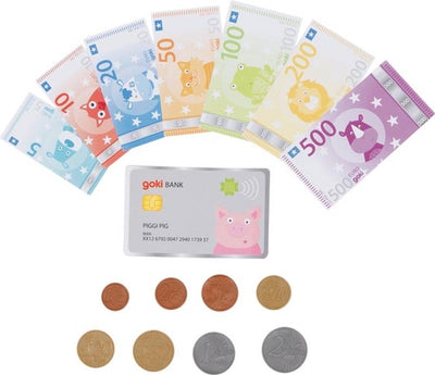 Goki spielen Geldtiere mit Kreditkarte und Münzen, 117dlg.