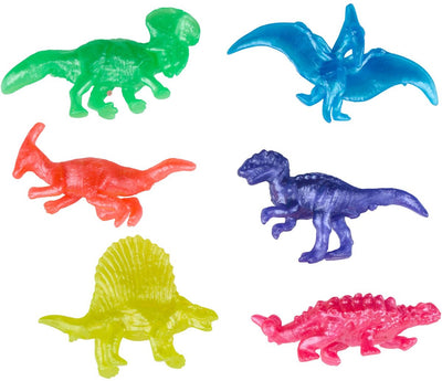 Eddy Toys ausziehbares Dino-Spielzeug – 33557 – Dino-Spielzeug, 6-teiliges, dehnbares Set – Dino-Spielzeug mit 6 Dinosaurierfiguren – Jouet Dino, mehrfarbig – Handout-Geschenk