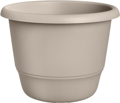 Elho Amiga Round 55 – großer Blumentopf für drinnen und draußen – 100 % recycelter Kunststoff – ø 55 x H 41,3 cm – Pilzbeige