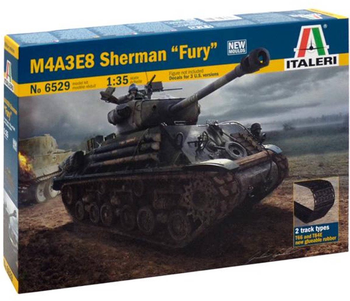 Italeri 6529 – m4a3e8 Sherman Fury – 1:35