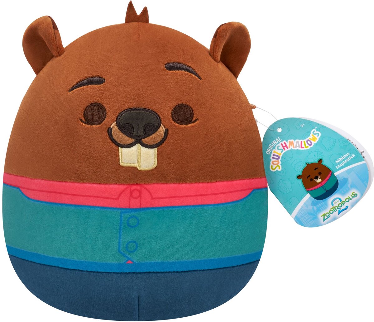 Squishmallows Zootopia – knabbert Ahornholz – 20 cm Plüsch
