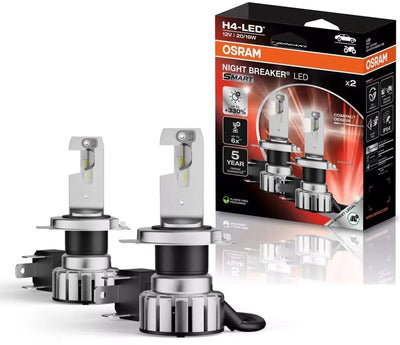 Osram H4 Night Breaker LED Smart (Set) Straßenzulassung Plug Play Kaltweiß 6000k +330% 64193dwnbsm
