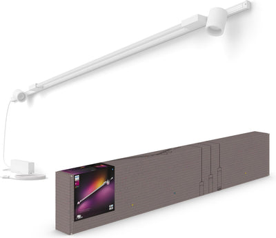 Philips Hue Perifo Schienenbeleuchtung Wand – 2 Spots – 1 Verlaufslichtröhre – Weiß – Basisset