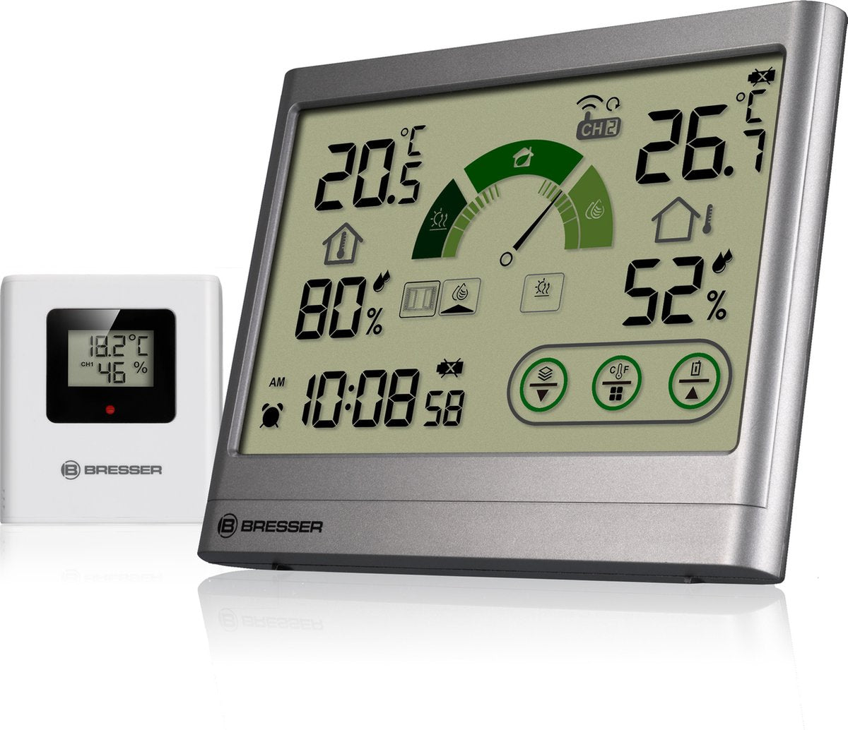Bresser Wetterstation - ventair h - Thermo-Hygrometer - Lüftungsempfehlung