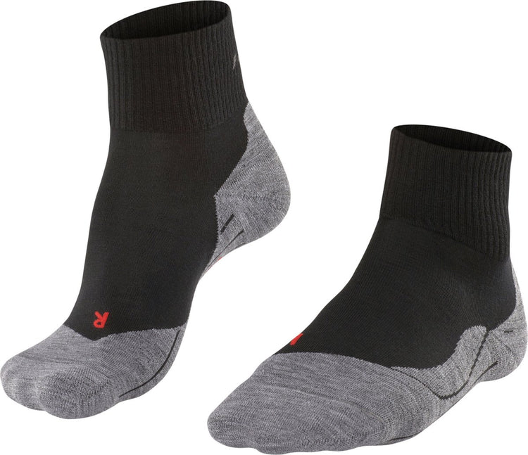 Falke TK5 kurze Anti-Blasen-Wandersocken aus dünnem Woll-Funktionsmaterial Herren Schwarz - Größe 39-41