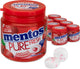 Mentos Kaugummi pure frische Erdbeere – Kaugummi – zuckerfrei – 8x50 Stück