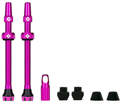 Muc-Off Muc Off Tubeless-Ventil V2 SV (44 mm), Farbe: Fuchsia-Aluminium