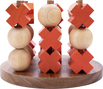 Longfield Tic Tac Toe (groß) – 3-Gewinnt-Spiel aus Holz – Tic Tac Toe – strategisches Denkspiel – klassisches Brettspiel – 2 Spieler – Engelsherz