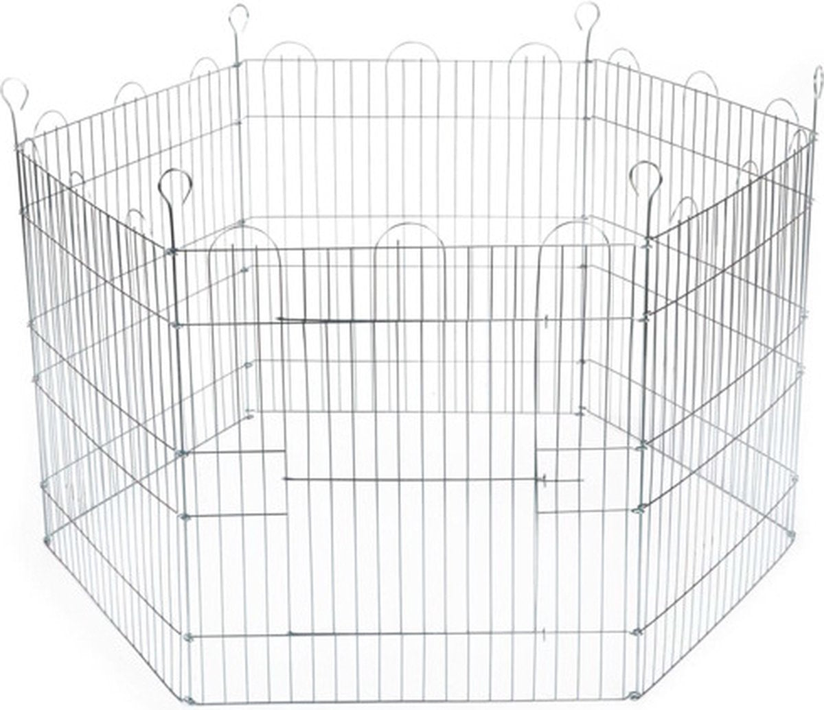 Beeztees – Kaninchengehege – 6 Paneele – 66,5 x 58 cm, Durchm. 100 cm