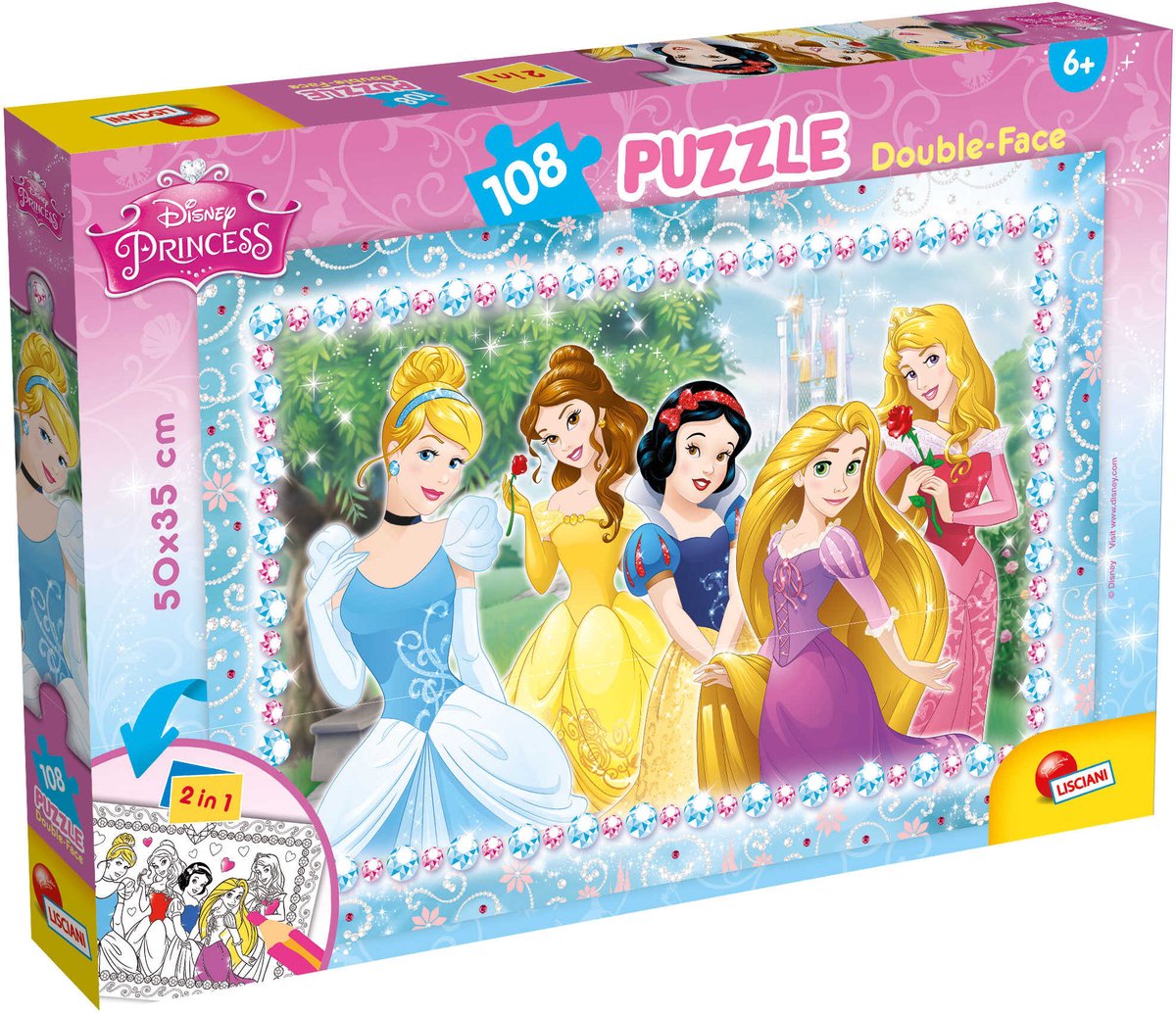 Lisciani-Puzzle df plus 108 Prinzessin