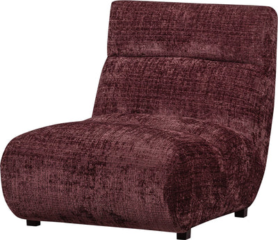 Woood Observe-Sessel – Chenille – Aubergine – 82 x 75 x 96