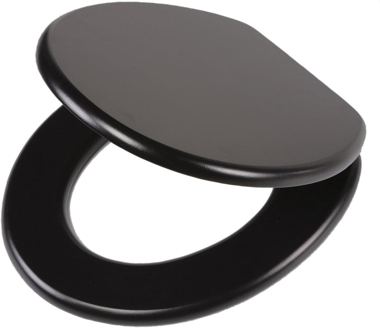 Tigerlederoptik - WC-Sitz - WC-Sitz mit Deckel - MDF - Schwarz