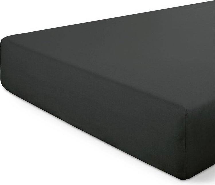 Dindi Home Dindi Spannbettlaken Basic Beauty – 180 x 200 – 100 % Baumwolle – Schwarz