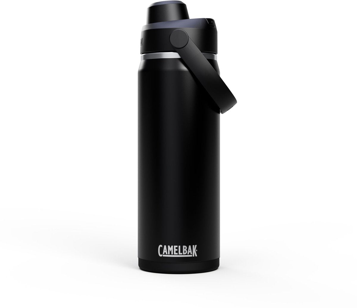 Camelbak Thrive Chug Trinkflasche – 600 ml – Edelstahl – mit Schraubverschluss – Isolierwasserflasche – Schwarz