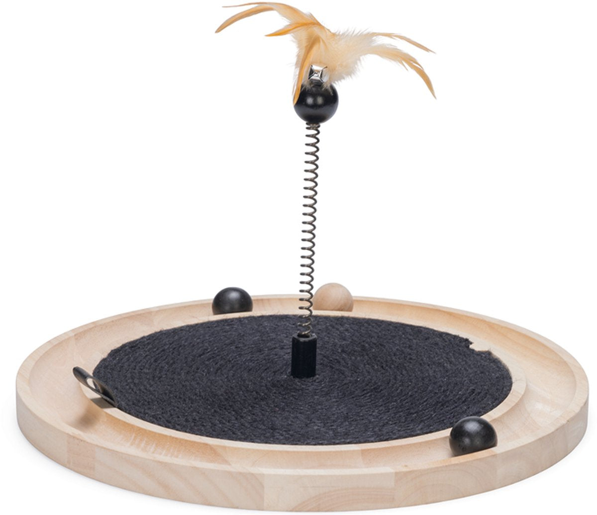 Entworfen von Lotte Scratch Toys Idah – Katzenspielzeug – Holz – Schwarzbraun – 39,5 x 39,5 x 29 cm