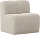 Woood Mojo Esszimmerbank 84 cm mit Rückenlehne – Bouclé – Beige Melange