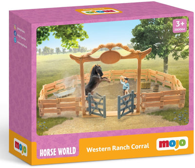 Mojo Ackerland Western Ranch mit Pferd und Cowboy -Spiel Set 380064